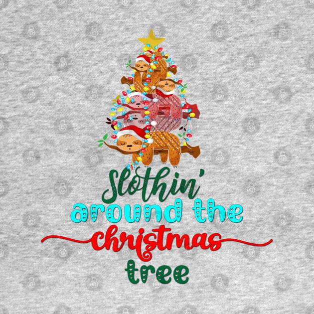 Slothin' Arond The Christmas Tree by theteediva